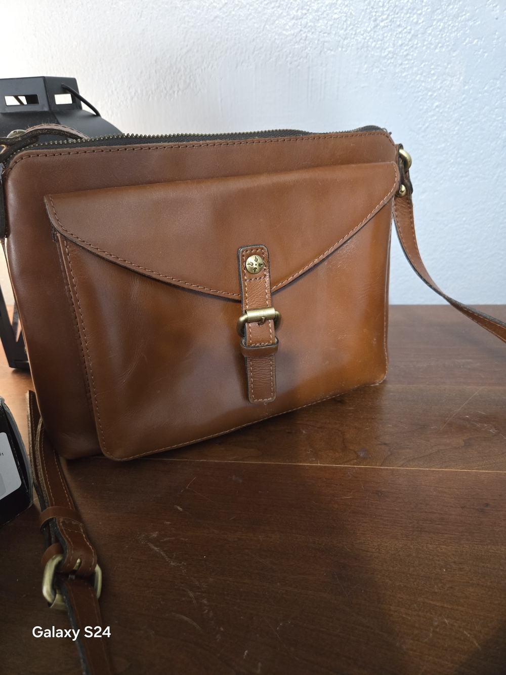 Patricia Nash Tan Leather Envelope Crossbody